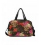 InterestPrint Travel Duffel Compartment Flowers