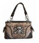 western rhinestone concho stitched handbag
