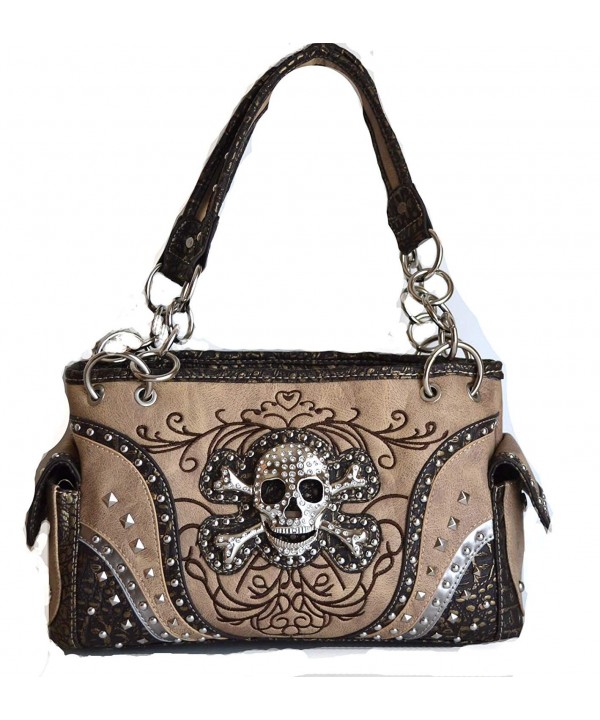 western rhinestone concho stitched handbag