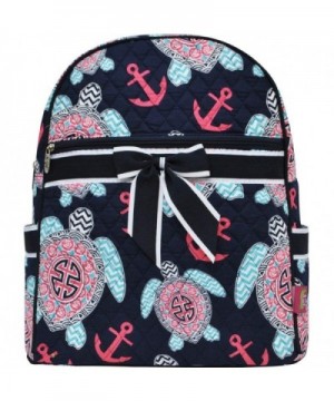Ocean Themed Prints Quilted Backpack