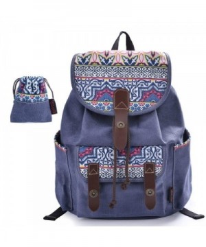 C LEATHERS Canvas Backpack Daypack 137Blue