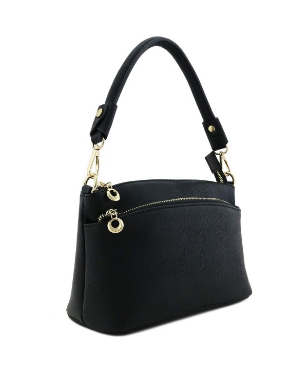 Double Pocket Versatile Crossbody Black