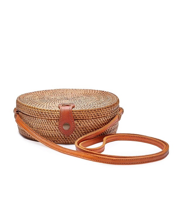 Dr Craft Handwoven Rattan Crossbody Leather