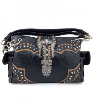 Justin West Leather Rhinestone Concealed