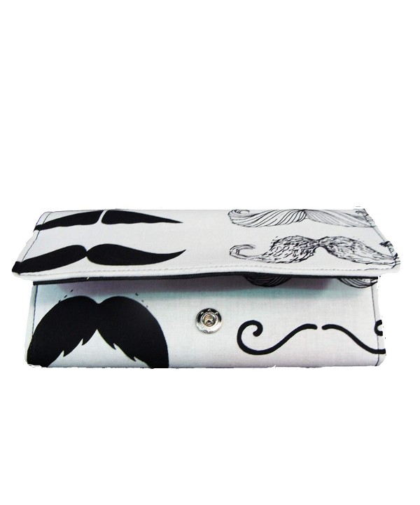 Handmade Fashion Mustache Pattern Bi Fold