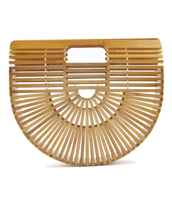 Womens Handle Bamboo Handbag Summer