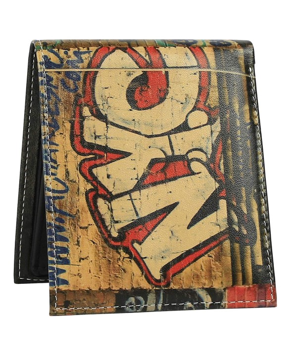 Wallet Men Genuine Printed Graffiti