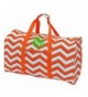 Personalized Orange Chevron Duffle Monogrammed