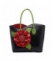Women Handbag Flower Leather Vanillachocolate