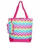 Ever Moda Multi color Chevron Tote