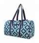 Quatrefoil Print Large Quilted Duffle