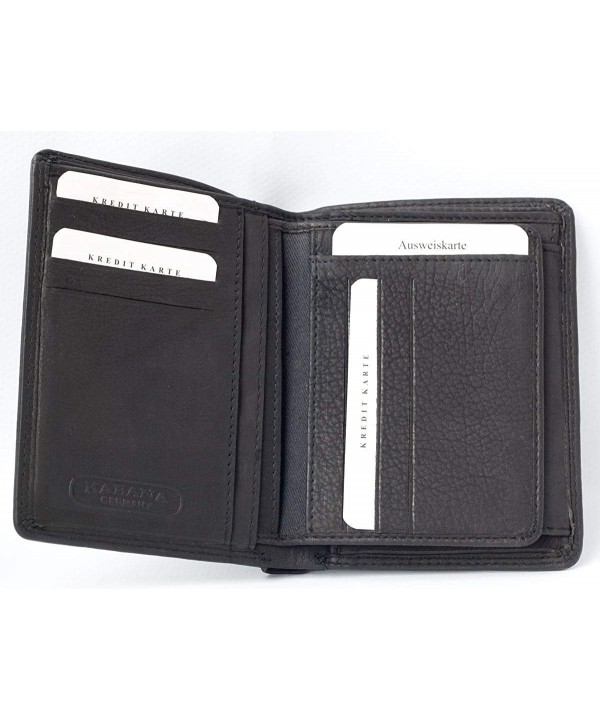Men's Black Quality Genuine Leather Wallet with Removable ID Part ...
