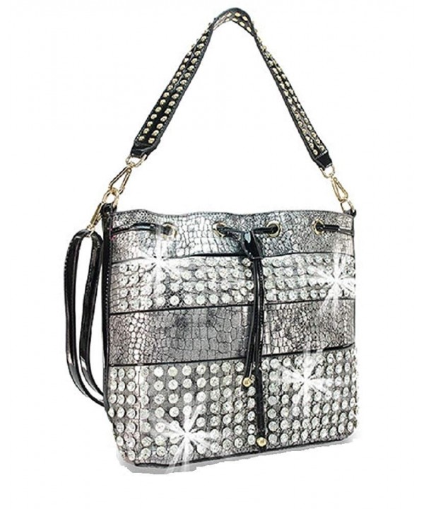 Alligator Snake Layered Rhinestone Messenger