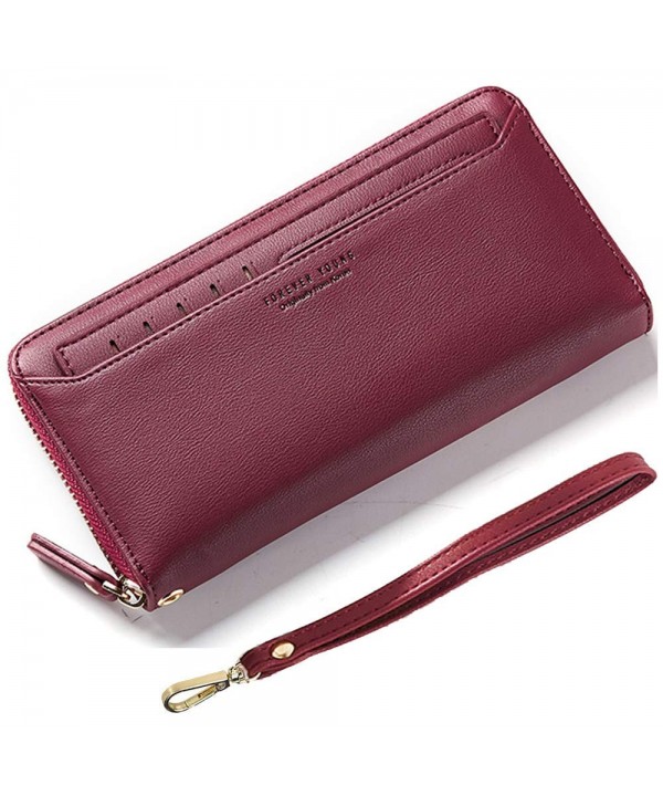 AnnabelZ Wallet Bifold Removable Burgundy