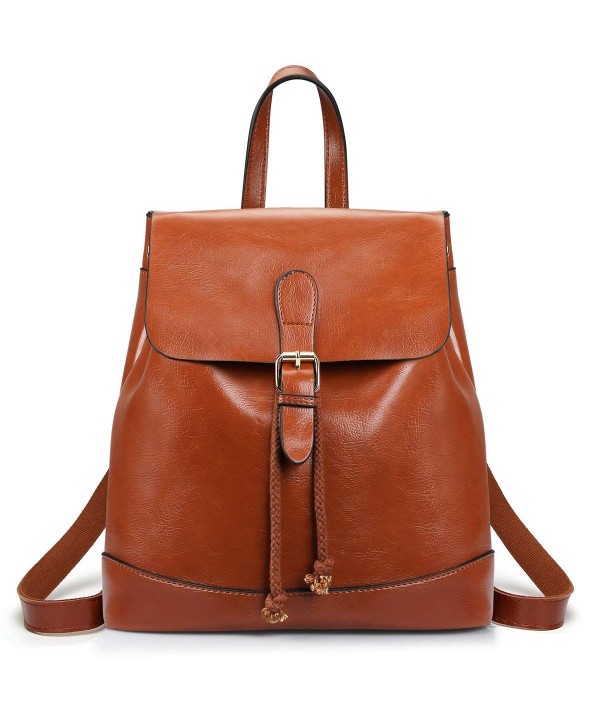 SAMSHOWME Backpack Leather Shoulder Casual