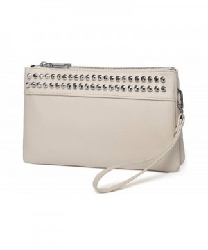 Wristlet VASCHY Leather Crossbody Evening