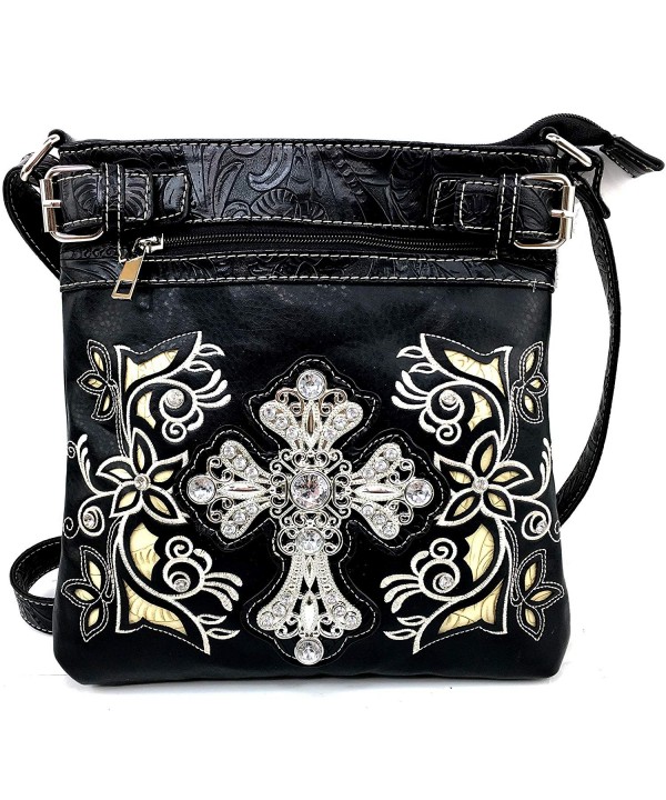 Justin West Embroidery Rhinestone Messenger