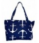 2Moda Anchor Print Zipper Beach