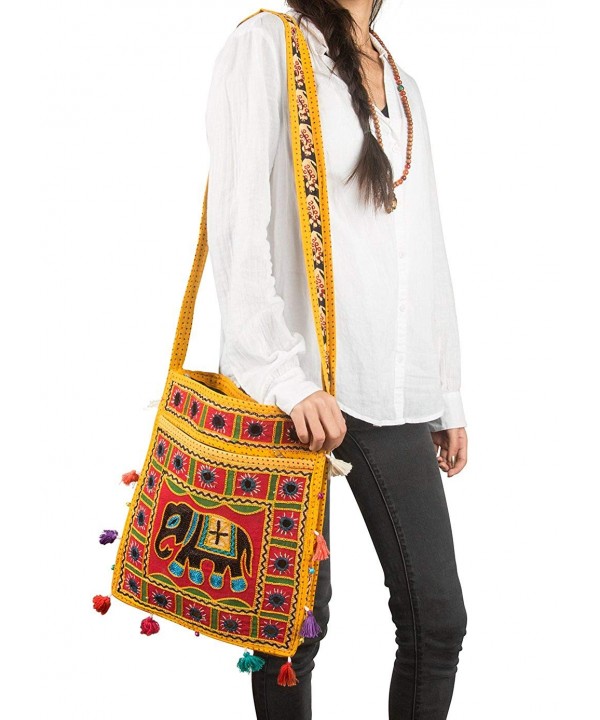 Tribe Azure Elephant Messenger Embroidered