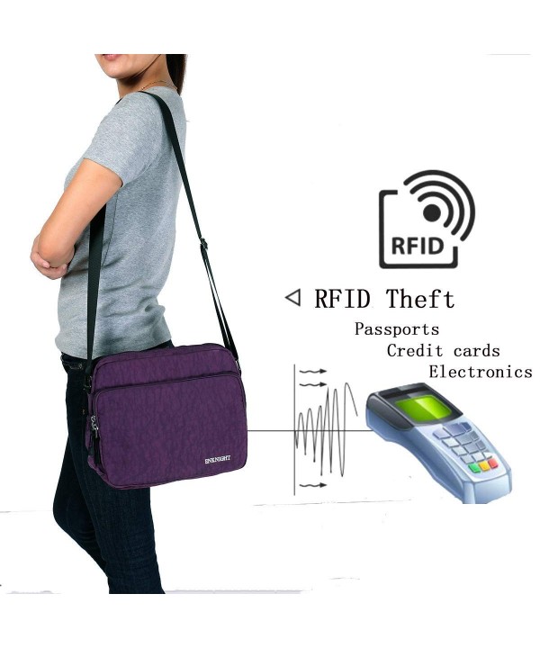RFID Travel Crossbody Bag Waterproof Nylon Shoulder purse Bag women