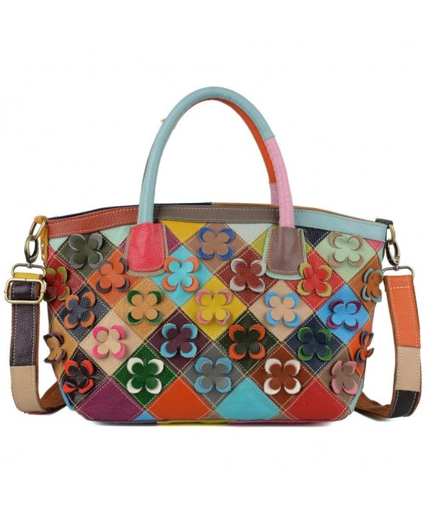 YALUXE Lambskin Multicolor Crossbody Shoulder