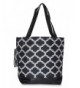 Ever Moda Quatrefoil Tote Black