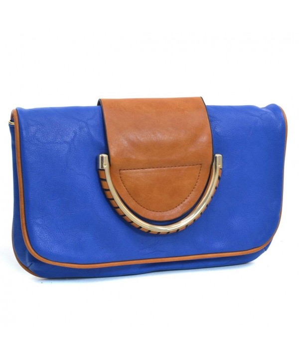 Dasein Two Tone Foldover Clutch