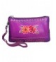 Leather Change Rectangle Wristlet Embossed