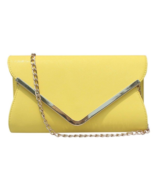 yellow clutch purse