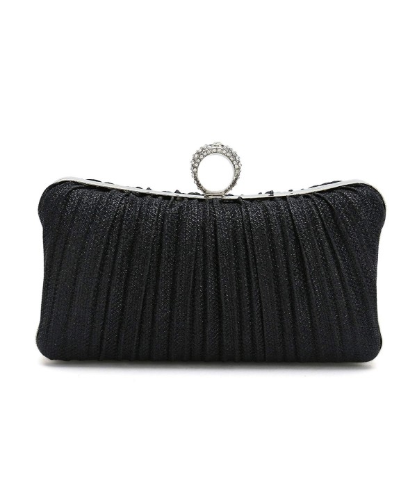 ChilMo Pleated Crystal Studded Handbag Evening