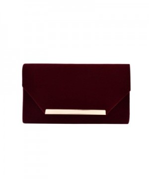 Elegant Velvet Evening Handbag Burgundy