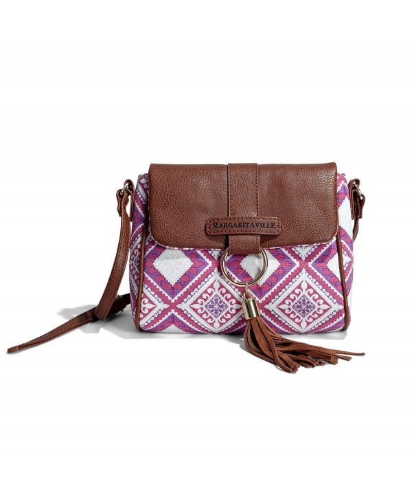 Margaritaville Womens Crossbody Shoulder Fuchsia