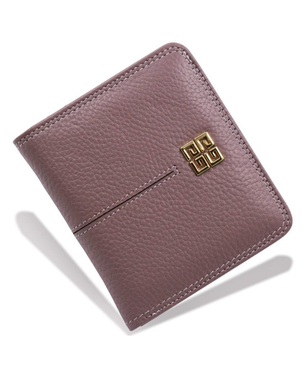 Womens Compact Bi fold Leather Pocket