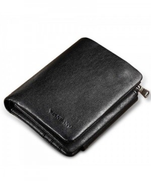 Leather Trifold Capacity Wallet Zipper