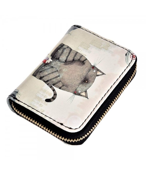 Wallet Womens Pattern Zipper Credit