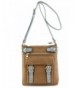 Two Tone Belted Crossbody Brown