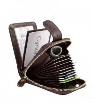 Womens Leather Holder Compact Accordion
