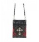 Justin West Rhinestone Floral Messenger