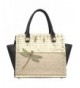 InterestPrint Dragonfly leather Shoulder Handbag