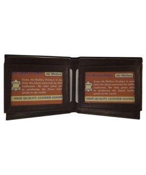 Wallets Cowhide Leather Flip up Windows