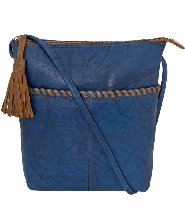 ili Whipstitched Leather Cross body Handbag