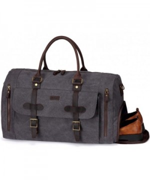 Vaschy Leather Compartment Weekend Holdall
