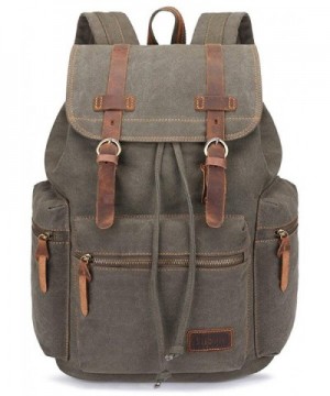 BLUBOON Vintage Backpack Leather Rucksack