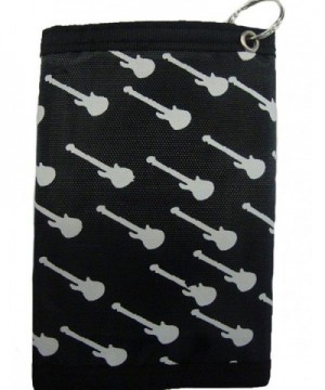 Guitar Tri fold Wallet Black White