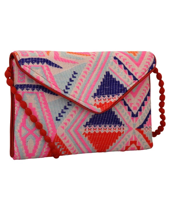 Handloom Jacquard Fabric Evening Clutch