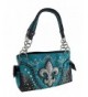 Shoulder Handbags Rhinestone Embroidered Concealed