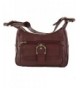 Genuine Leather Shoulder Organizer Burgundy