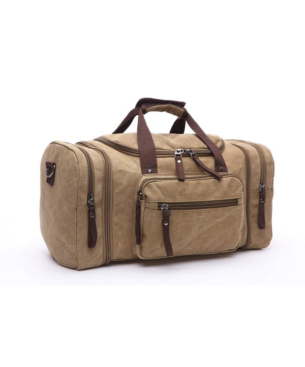 Travel Duffel Bag Luggage Canvas Sports Weekend Outdoor Large Duffels ...