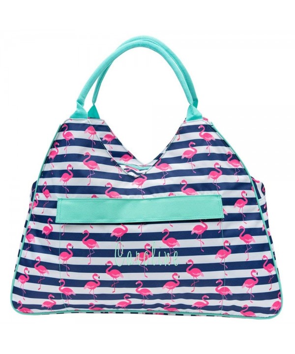 Pink Flamingo Large Beach Tote