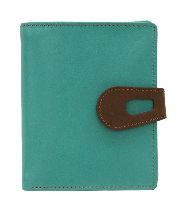 ili Leather Wallet Blocking Turquoise